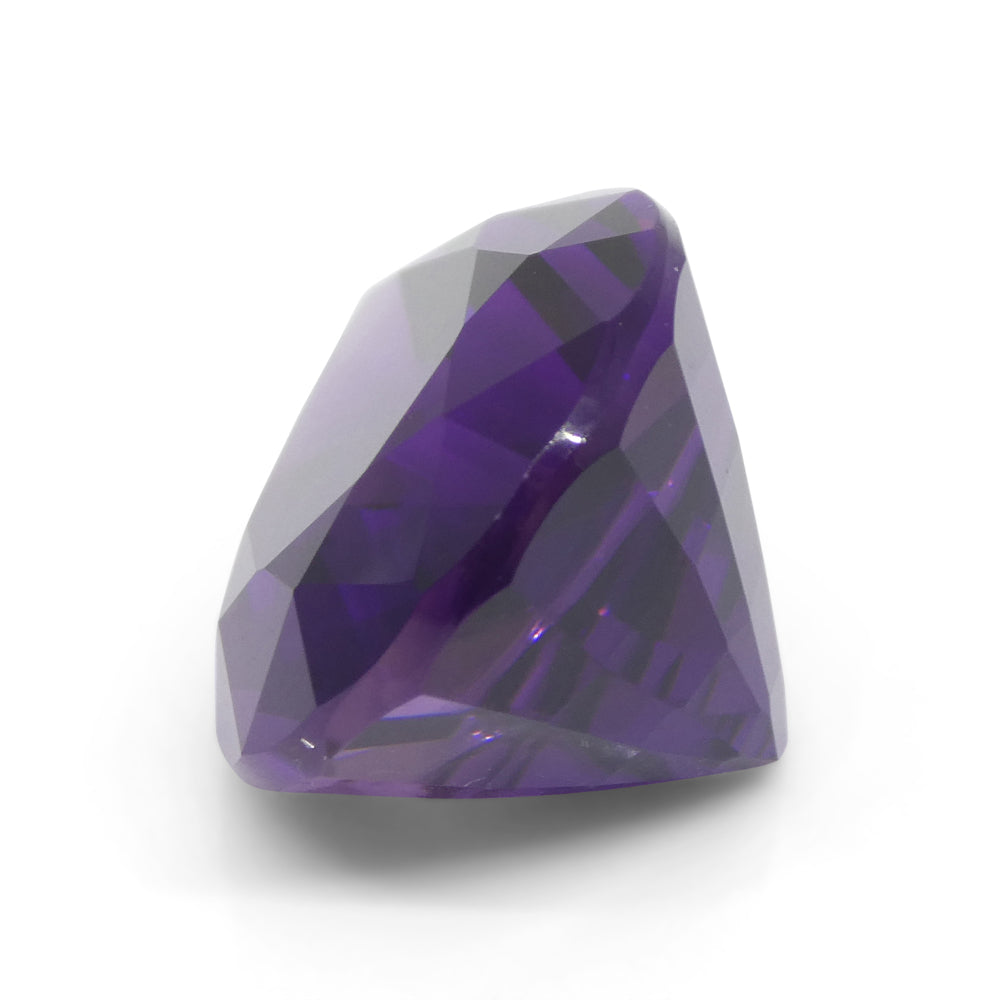 26.11 carat pear-cut purple Uruguayan amethyst gemstone from SkyJems, premium unheated quartz with vivid color and exceptiona