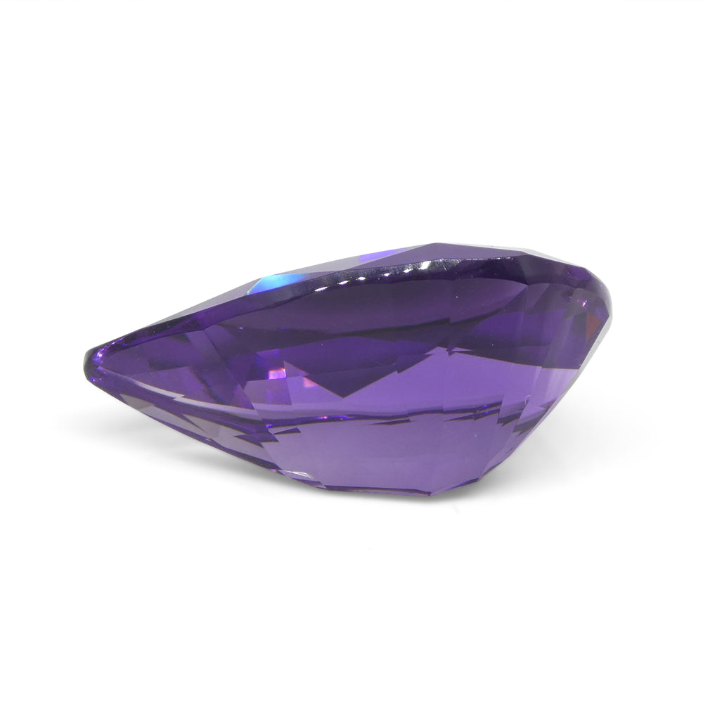 22.11 carat pear-cut purple Amethyst from Uruguay, premium gemstone by SkyJems Canadian gem specialists