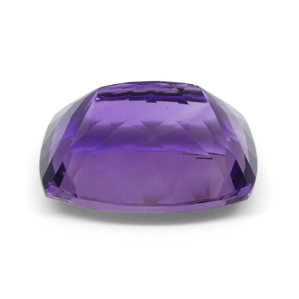 34.5 carat purple Uruguayan amethyst emerald cut gemstone, premium quality step-cut stone from SkyJems Canadian gem specialis