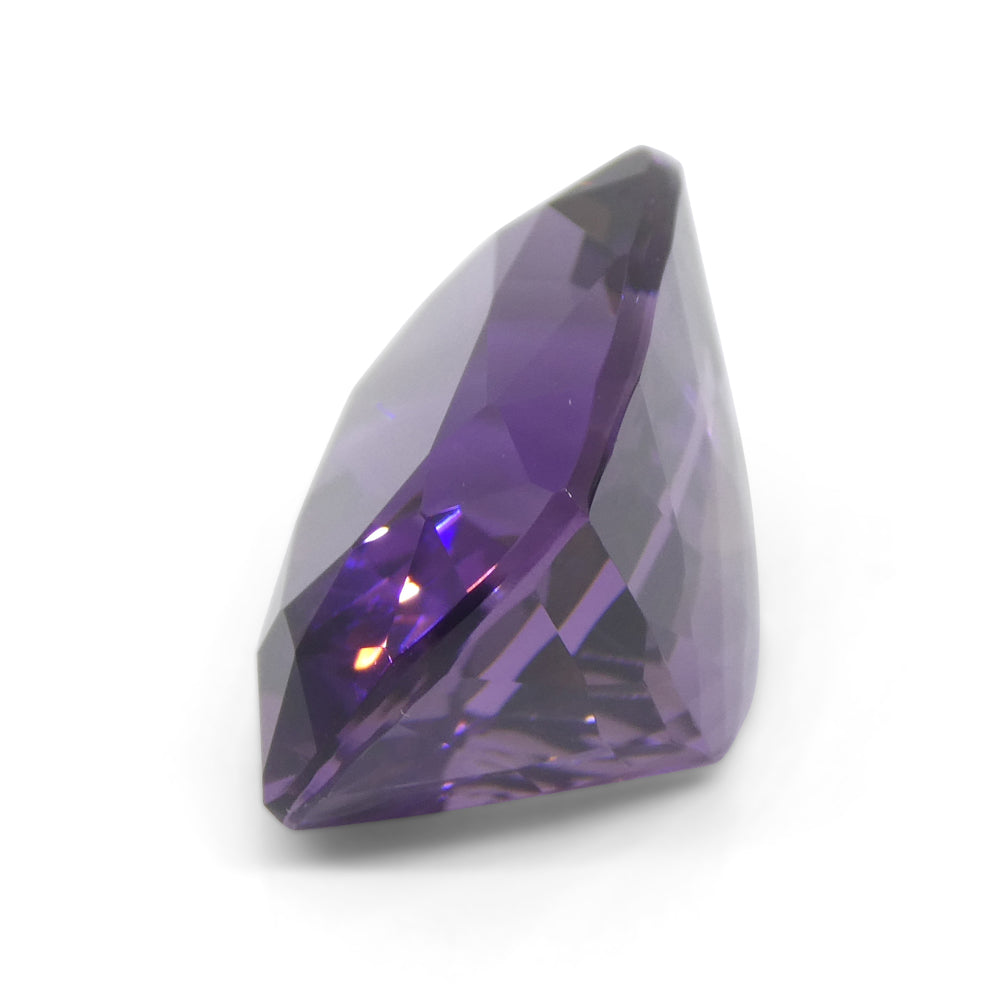 24.69ct Purple Uruguayan Amethyst Cushion Cut Gemstone by SkyJems, Vibrant Quartz with Rich Color and Brilliance