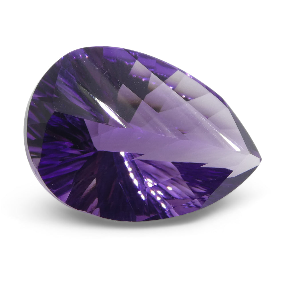 SkyJems 9.50ct Pear Amethyst from Brazil - Purple Precision Fantasy Cut Gemstone for Jewelry Collectors