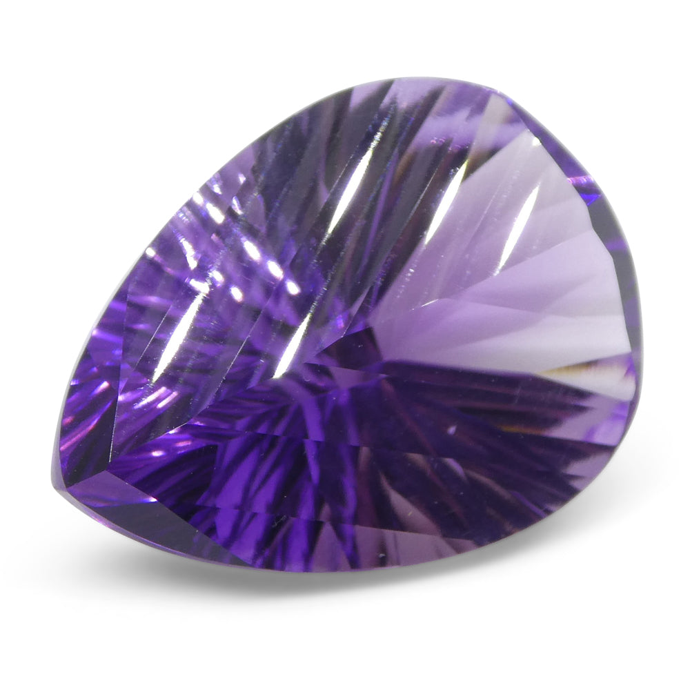 13.30ct Purple Brazilian Pear Amethyst 'Gloria' Fantasy Cut Gemstone by SkyJems Canadian Gem Experts