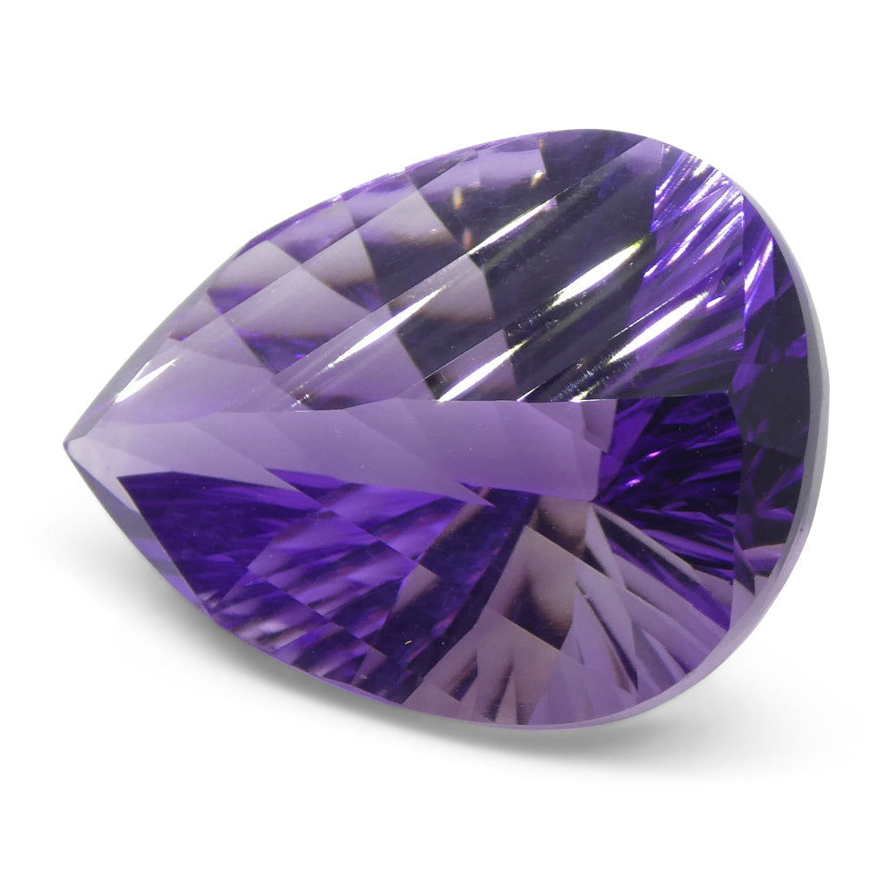 13.30ct Purple Brazilian Pear Amethyst 'Gloria' Fantasy Cut Gemstone by SkyJems Canadian Gem Experts