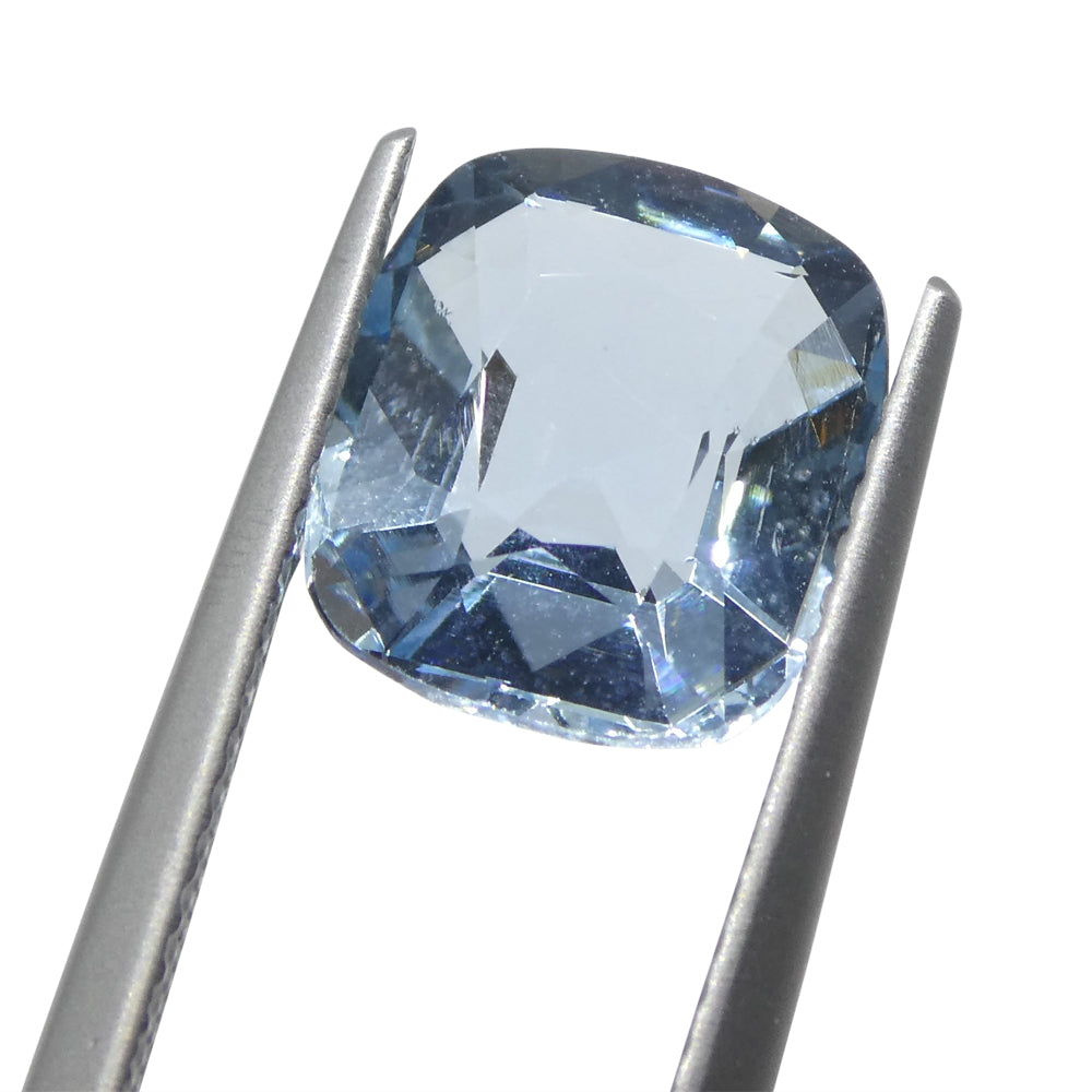 3.01ct Brazilian Blue Aquamarine Cushion Gemstone from SkyJems Rare Gem Collection