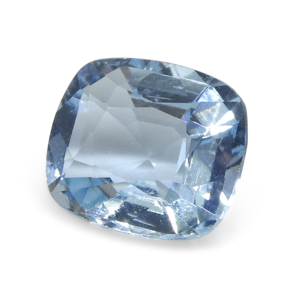3.01ct Brazilian Blue Aquamarine Cushion Gemstone from SkyJems Rare Gem Collection