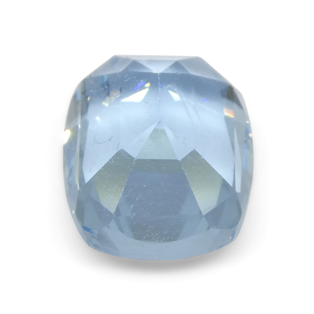 SkyJems 4.25ct Brazilian Blue Aquamarine Cushion Cut Gemstone - Rare Natural Beryl from Brazil
