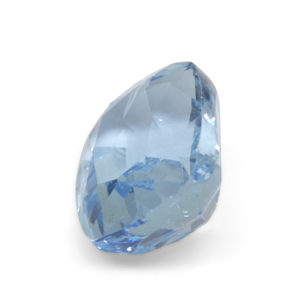 SkyJems 4.25ct Brazilian Blue Aquamarine Cushion Cut Gemstone - Rare Natural Beryl from Brazil