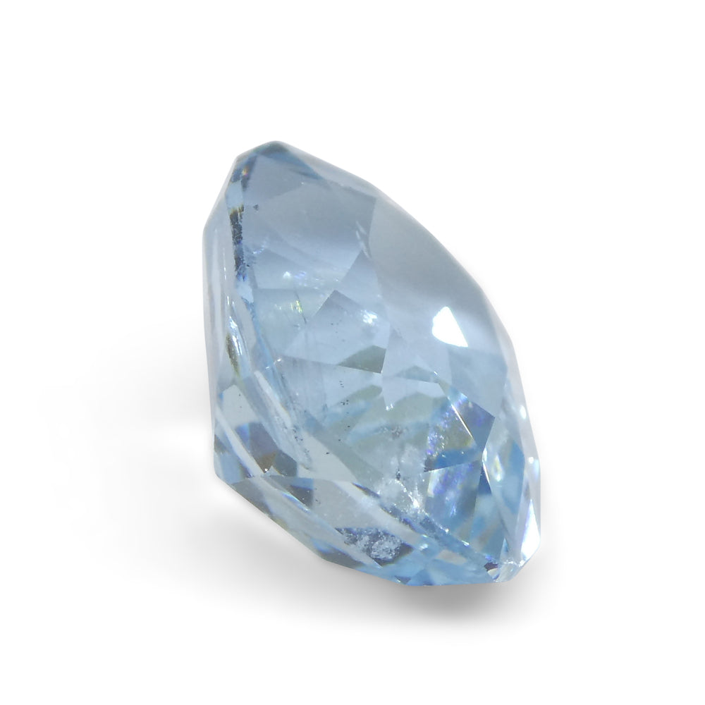 SkyJems 3.6ct Brazilian Blue Aquamarine Cushion Cut Gemstone, Vibrant Medium-Light Azure Beryl from Brazil