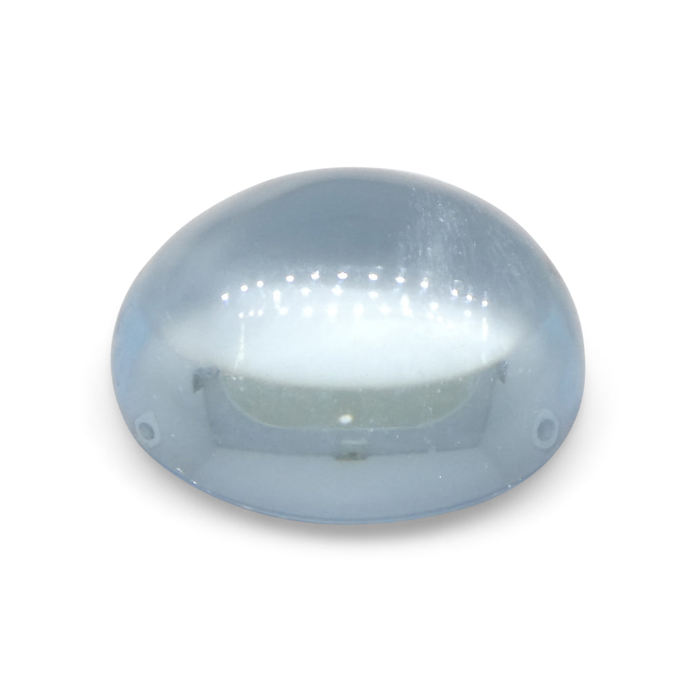 SkyJems 2.97ct Oval Blue Aquamarine Cabochon from Brazil - Natural Gemstone for Fine Jewelry