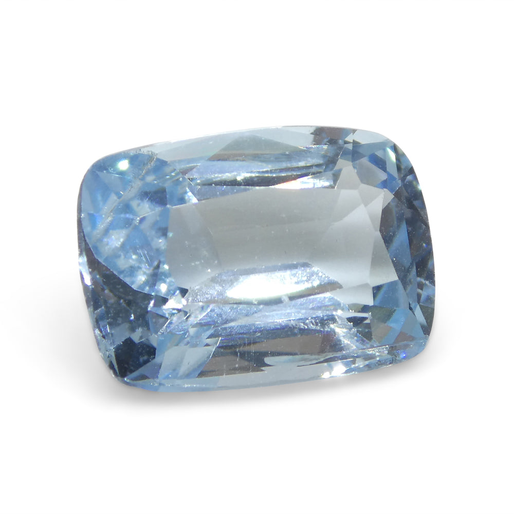 4.88ct Brazilian Blue Aquamarine Cushion Gemstone from SkyJems, Unheated Natural Beryl Fine Jewelry Stone