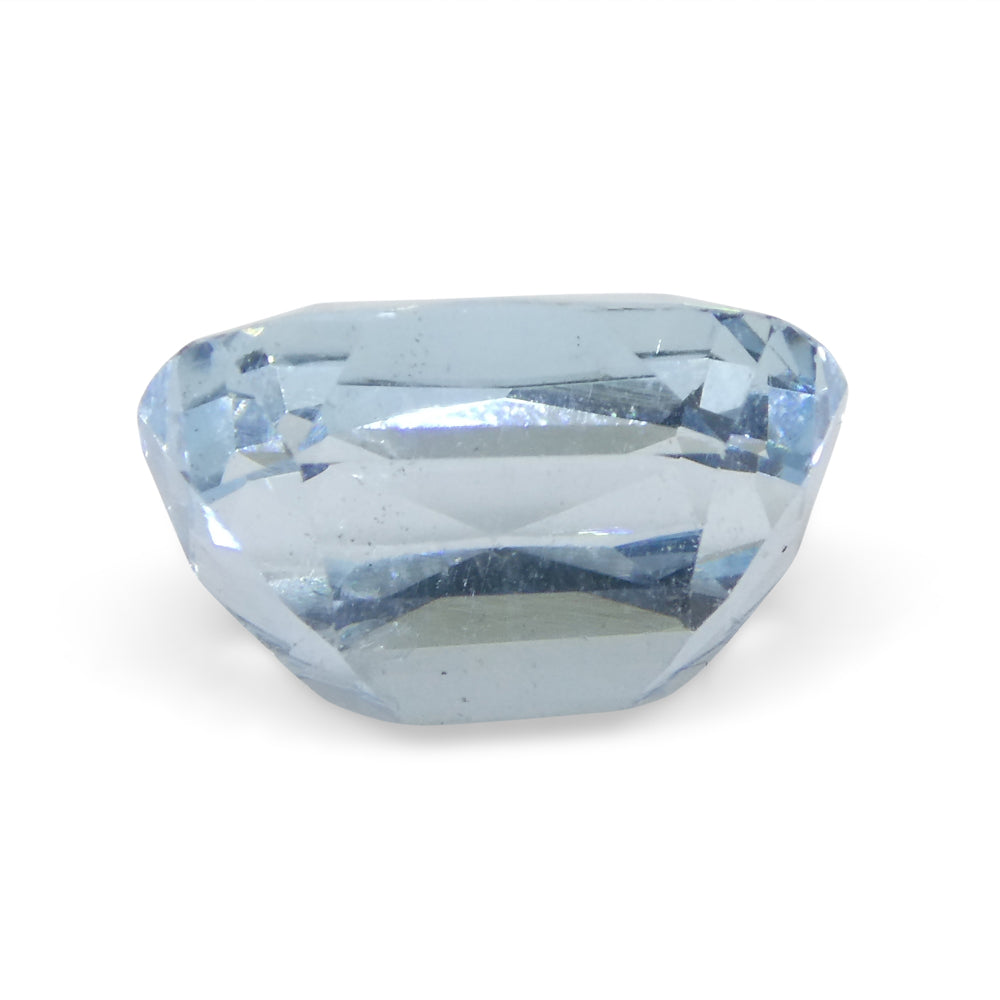 SkyJems 3.54ct Brazilian Blue Aquamarine Cushion Cut Gemstone, Unheated Natural Blue Beryl