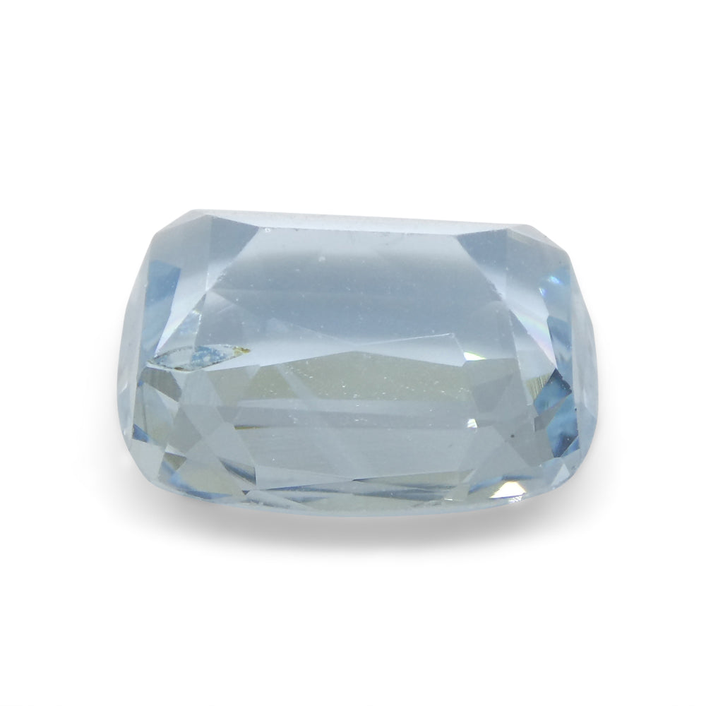 3.21ct Brazilian Blue Aquamarine Cushion Gemstone from SkyJems Rare Gem Collection