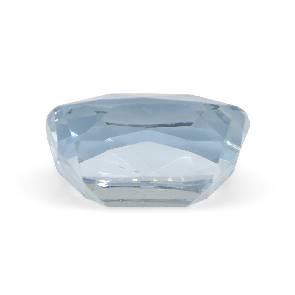 SkyJems 3.21ct Brazilian Blue Aquamarine Cushion Cut Gemstone, Unheated Natural Blue Beryl