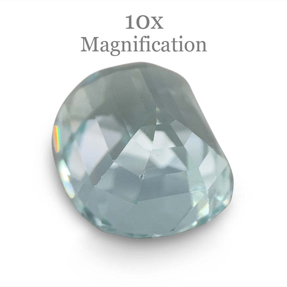 7.73ct Brazilian Blue Cushion Aquamarine from SkyJems, premium unheated beryl gemstone with elegant step-cut design
