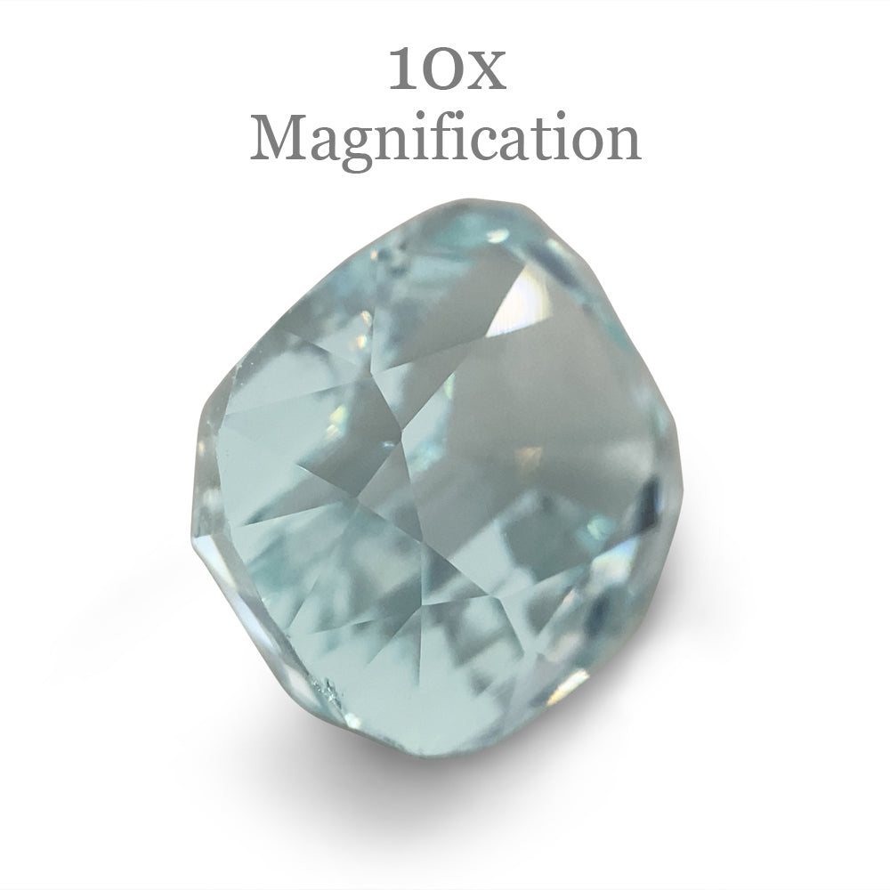 7.73ct Brazilian Blue Cushion Aquamarine from SkyJems, premium unheated beryl gemstone with elegant step-cut design