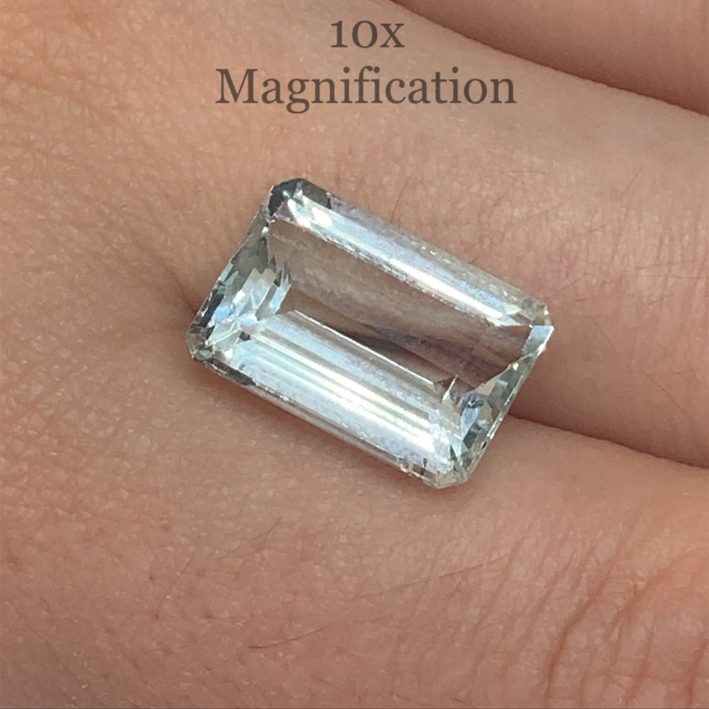 SkyJems 7.54ct Brazilian Blue Aquamarine, Emerald Cut Gemstone in Pristine Step Cut Style