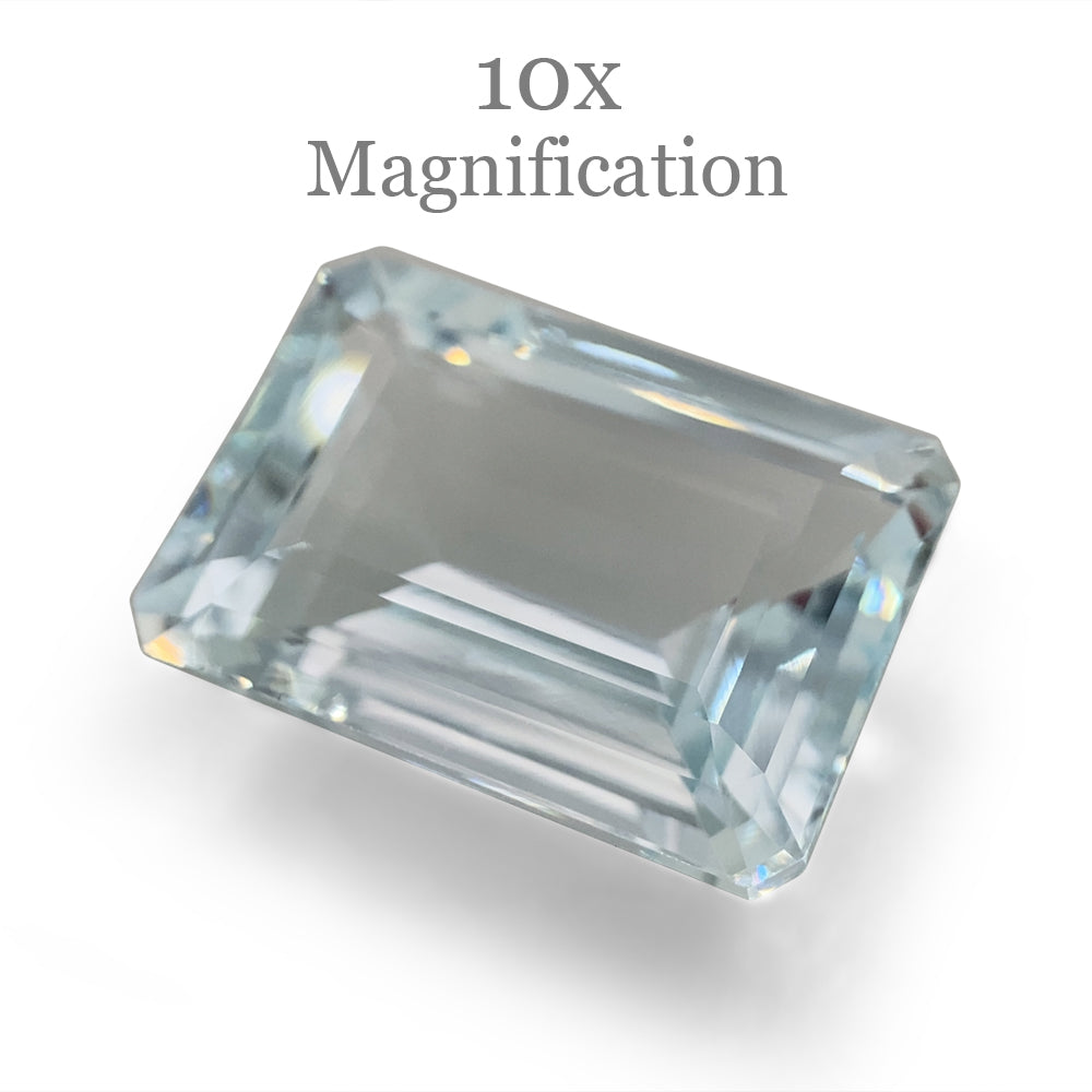 Stunning 6.95ct Brazilian Blue Aquamarine Emerald Cut Gemstone from SkyJems Canadian Fine Jewelry