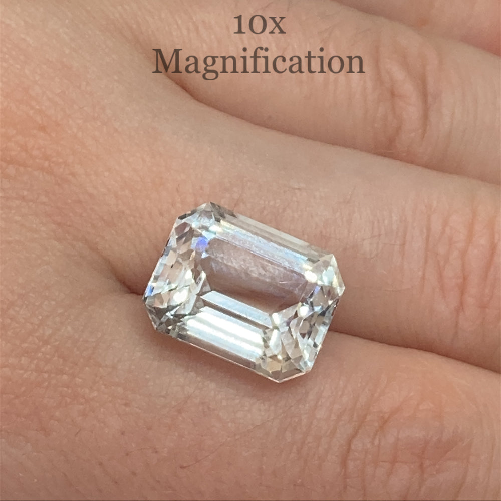 SkyJems 11.32ct Brazilian Aquamarine, vivid blue emerald-cut gemstone, unheated natural beryl from premium gem collection