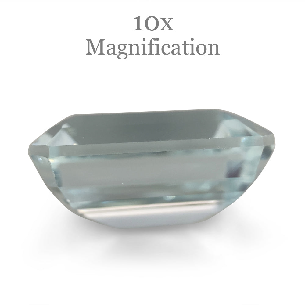 SkyJems 24ct Brazilian Aquamarine, vivid blue emerald-cut gemstone with exceptional clarity and step-cut brilliance