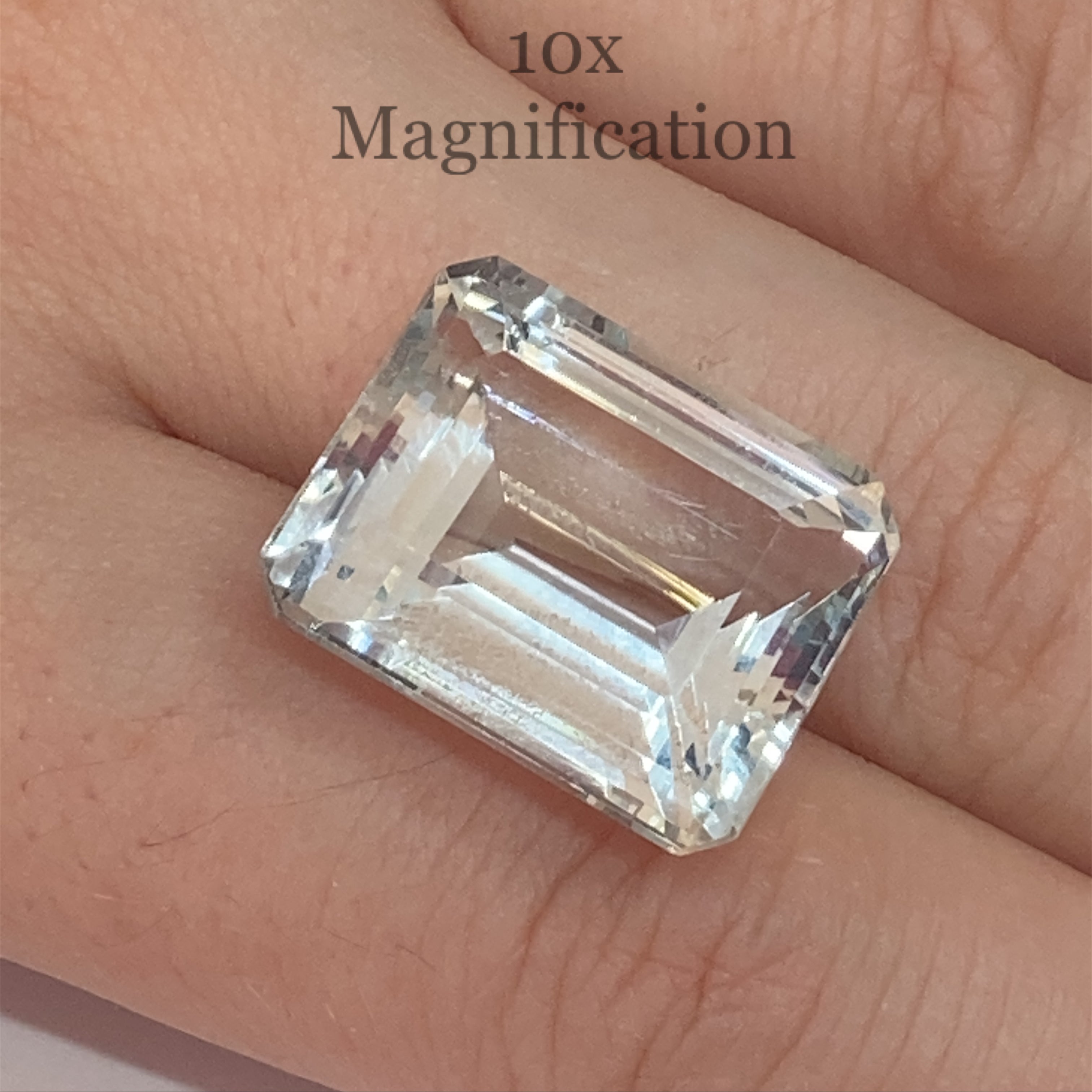 SkyJems 24ct Brazilian Aquamarine, vivid blue emerald-cut gemstone with exceptional clarity and brilliance