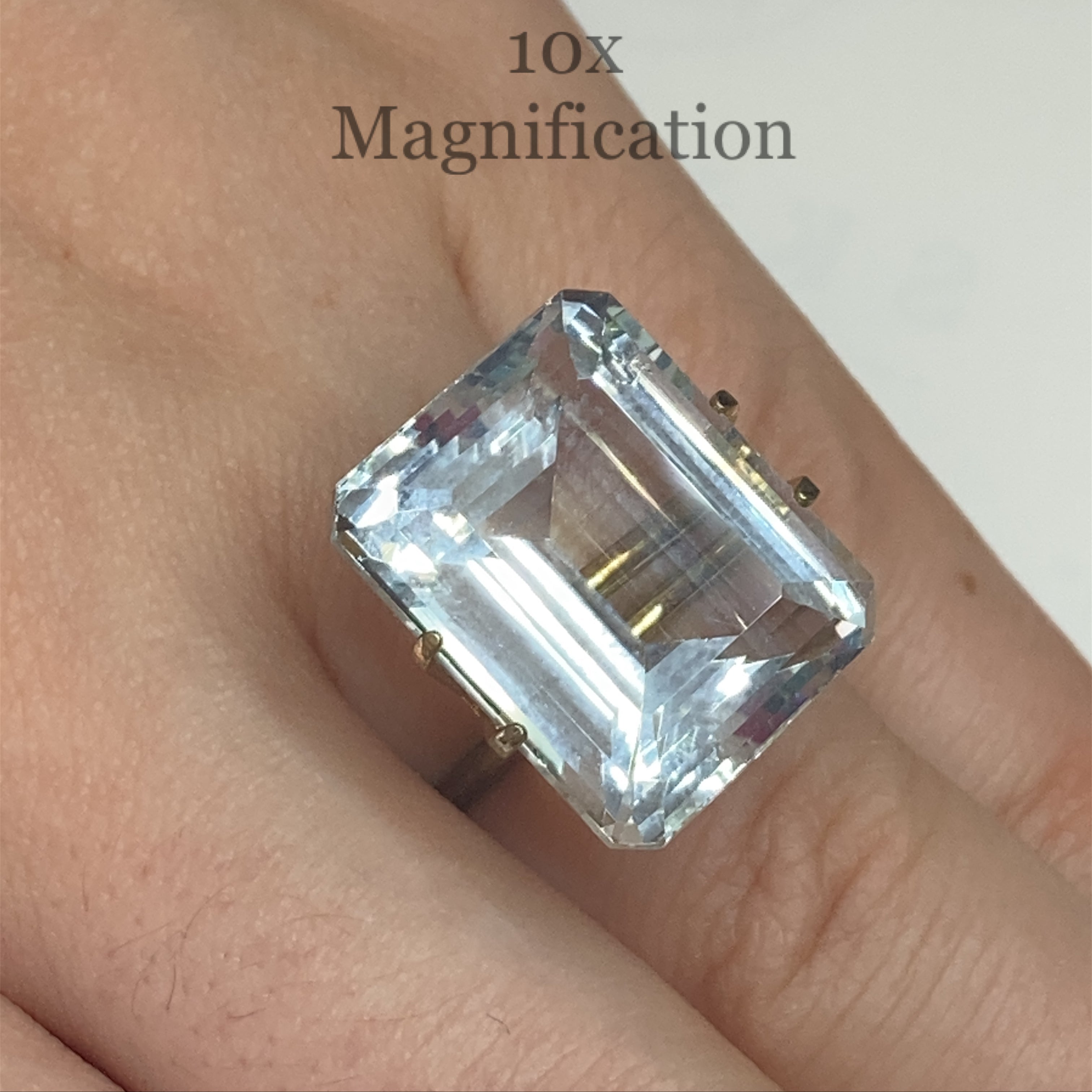SkyJems 24ct Brazilian Aquamarine, vivid blue emerald-cut gemstone with exceptional clarity and brilliance