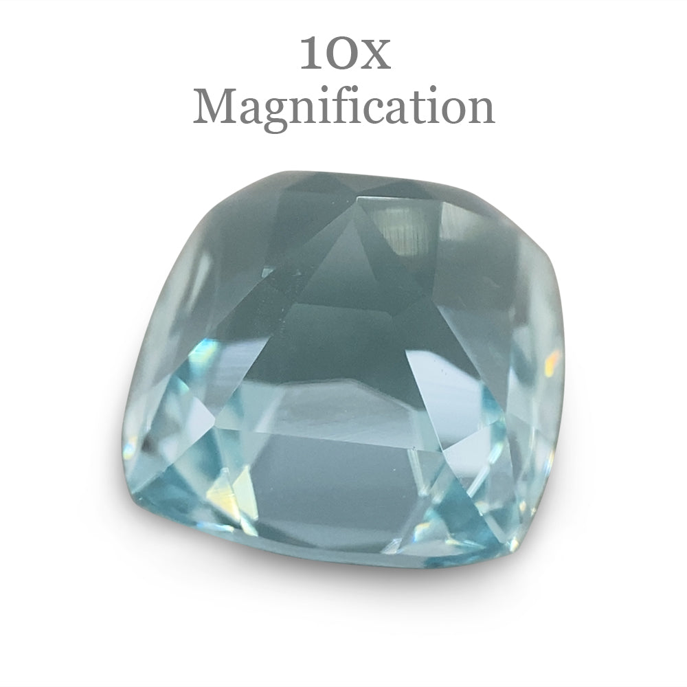 5.43ct Brazilian Cushion-Cut Blue Aquamarine Gemstone from SkyJems' Premium Beryl Collection