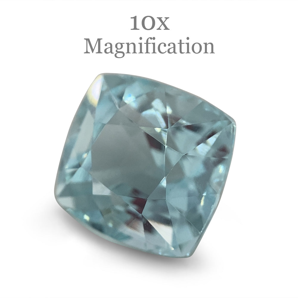 5.43ct Brazilian Cushion-Cut Aquamarine with Soft Blue Hues, Unheated Beryl Gemstone by SkyJems Canada