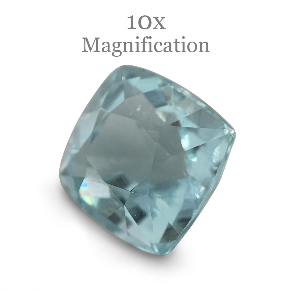 5.43ct Brazilian Cushion-Cut Blue Aquamarine Gemstone from SkyJems Rare Gem Collection