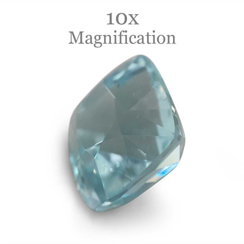 5.43ct Brazilian Cushion-Cut Blue Aquamarine Gemstone from SkyJems Rare Gem Collection