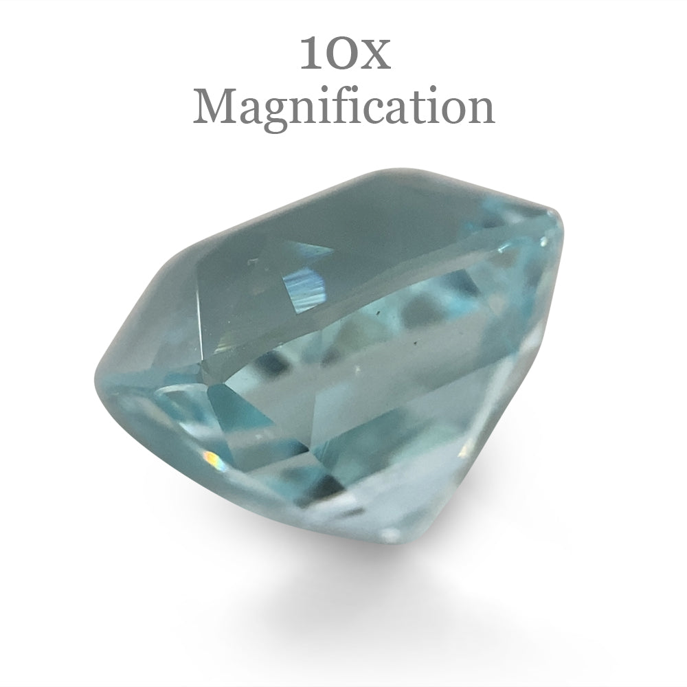 5.43ct Brazilian Cushion-Cut Blue Aquamarine Gemstone from SkyJems' Rare Beryl Collection