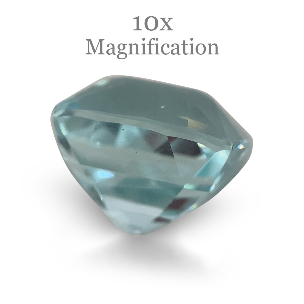 5.43ct Brazilian Cushion-Cut Blue Aquamarine Gemstone from SkyJems Rare Gem Collection