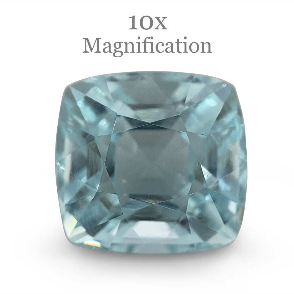 5.43ct Brazilian Cushion-Cut Blue Aquamarine Gemstone from SkyJems Rare Gem Collection