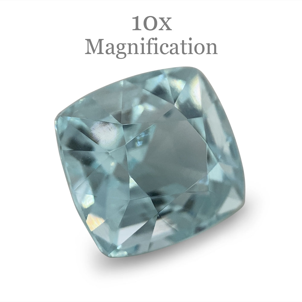5.43ct Brazilian Cushion-Cut Blue Aquamarine Gemstone from SkyJems Rare Gem Collection