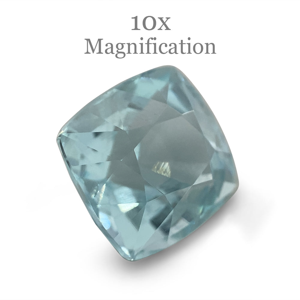 5.43ct Brazilian Cushion-Cut Blue Aquamarine Gemstone from SkyJems Rare Gem Collection