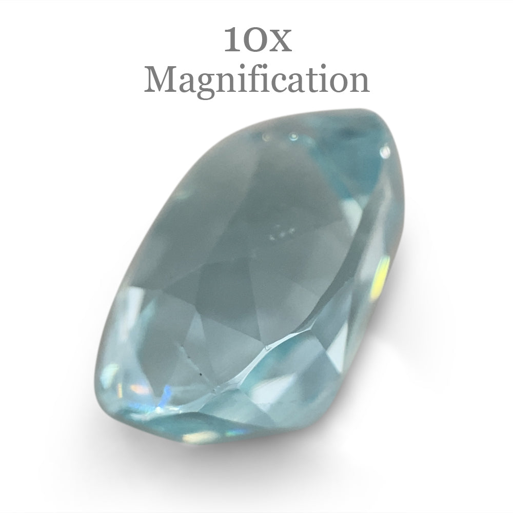 8.23ct Brazilian Oval Aquamarine with slightly greenish blue hue, premium loose gemstone by SkyJems Canada
