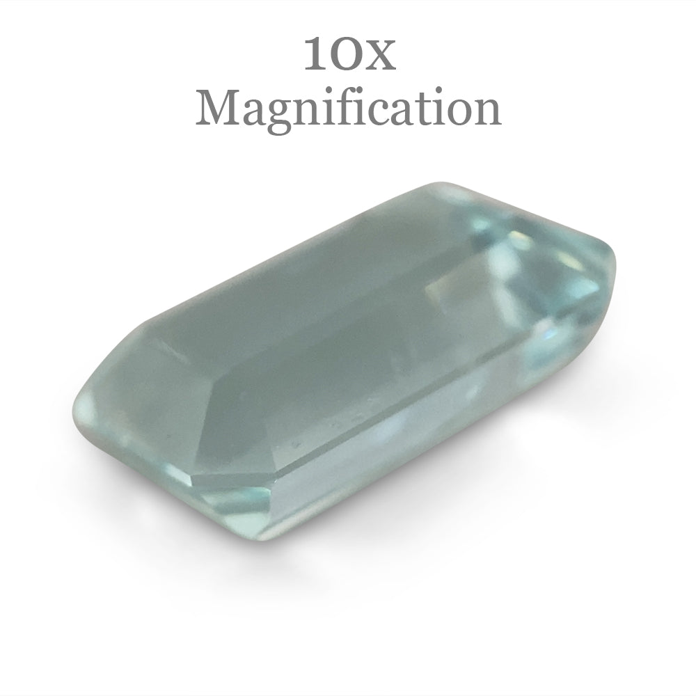 4.84ct Brazilian Aquamarine, light blue emerald cut gemstone from SkyJems Canadian gem specialists