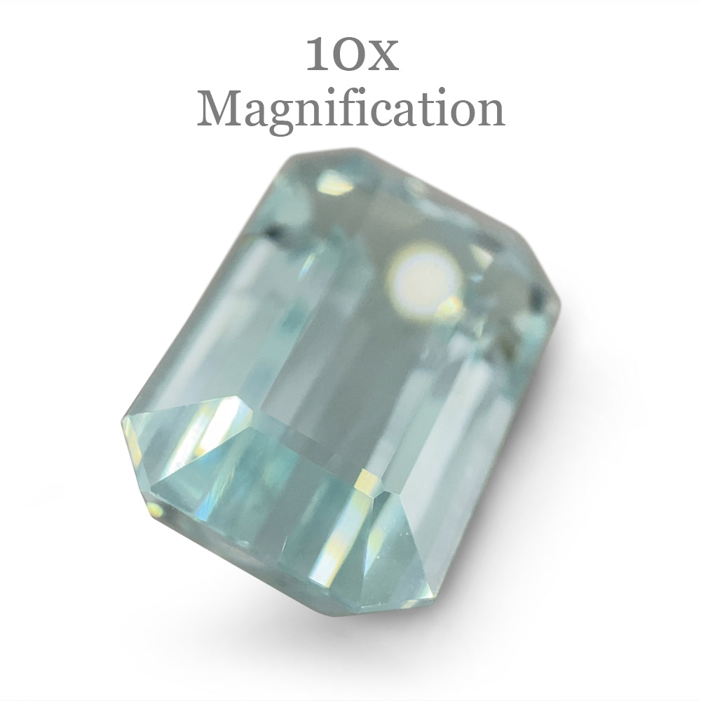 4.84ct Brazilian Aquamarine, light blue emerald cut gemstone from SkyJems Canadian gem specialists