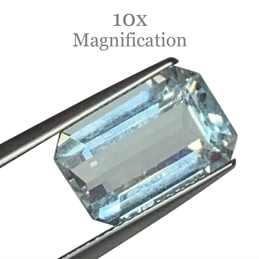4.84ct Brazilian Aquamarine, light blue emerald cut gemstone from SkyJems' premium loose stone collection