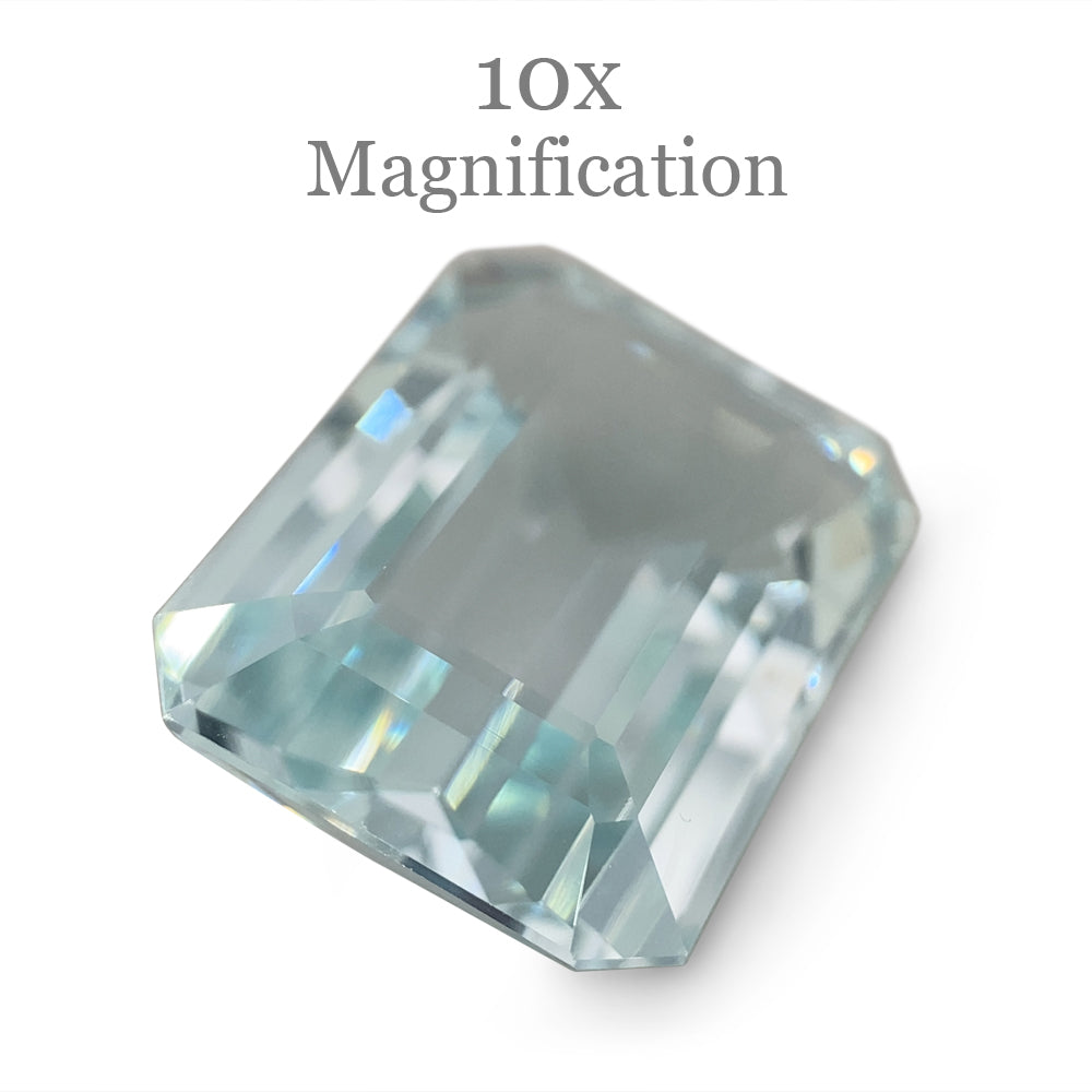 9.29ct Brazilian Aquamarine, light blue emerald cut gemstone from SkyJems' premium loose stone collection
