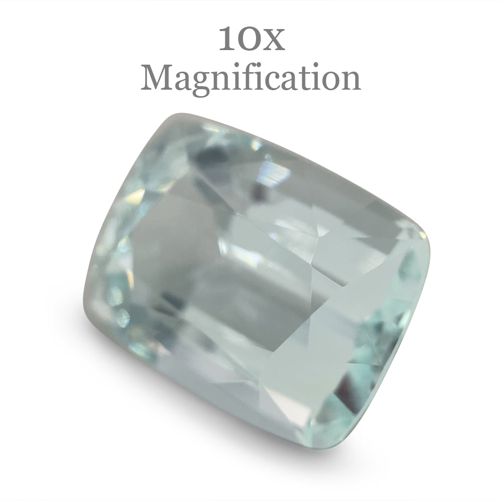 16.1ct Brazilian Cushion-Cut Aquamarine in Blue-Green, Unheated Beryl Gemstone by SkyJems Canada
