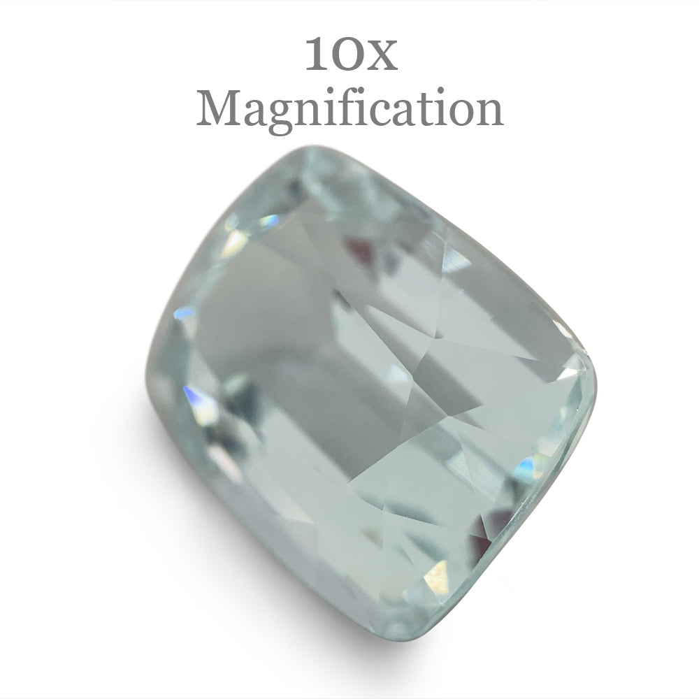 16.1ct Brazilian Cushion-Cut Aquamarine in Blue-Green, Unheated Beryl Gemstone by SkyJems Canada
