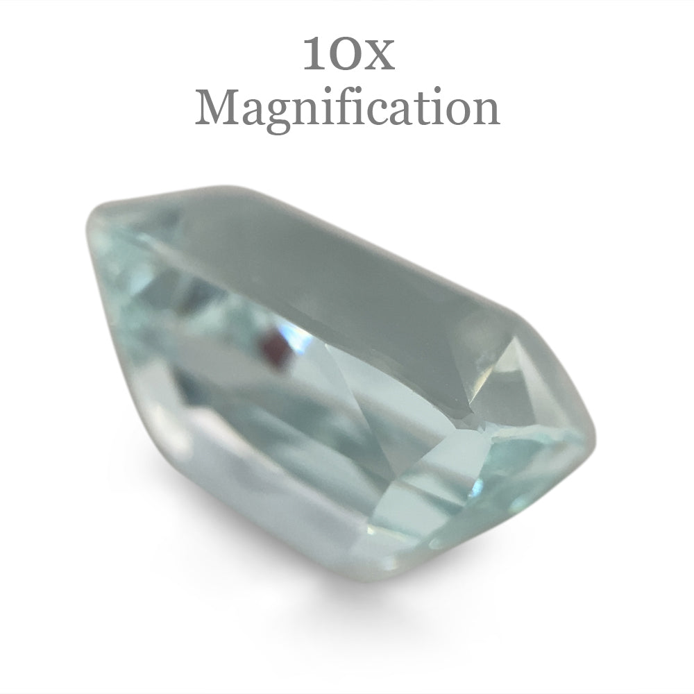 16.1ct Brazilian Cushion Aquamarine, light blue beryl gemstone from SkyJems' premium unheated collection