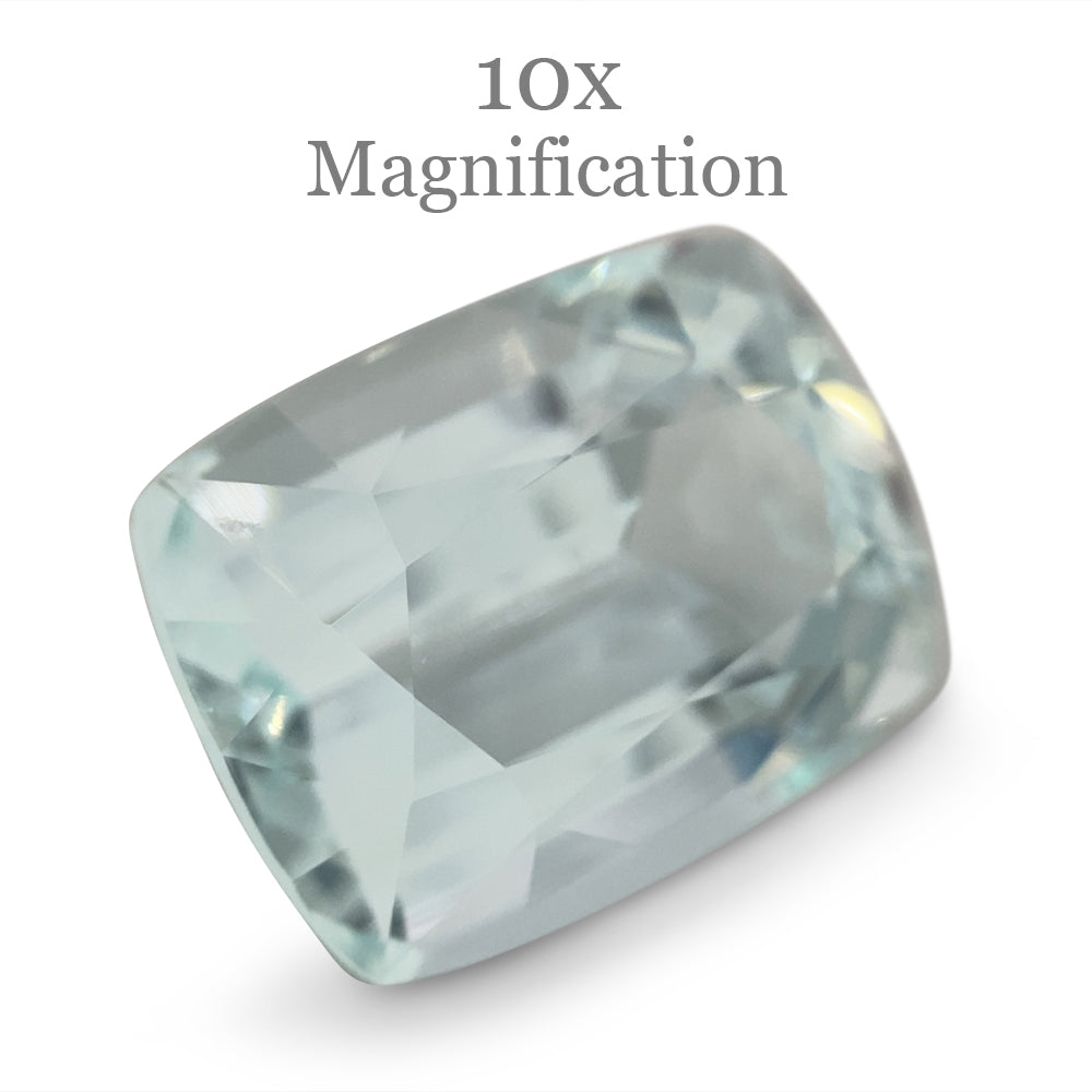 16.1ct Brazilian Cushion-Cut Aquamarine in Blue, Unheated Beryl Gemstone from SkyJems Canada