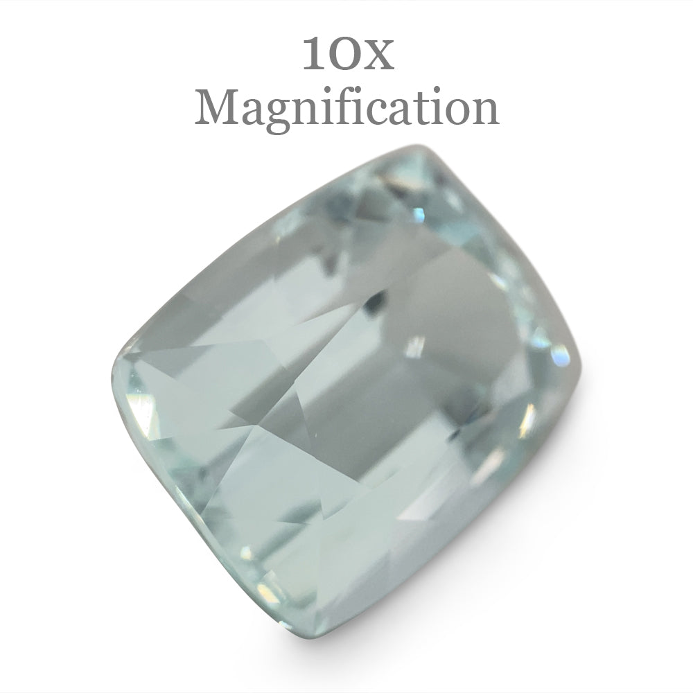 16.1ct Brazilian Cushion-Cut Aquamarine in Blue-Green, Unheated Beryl Gemstone by SkyJems Canada