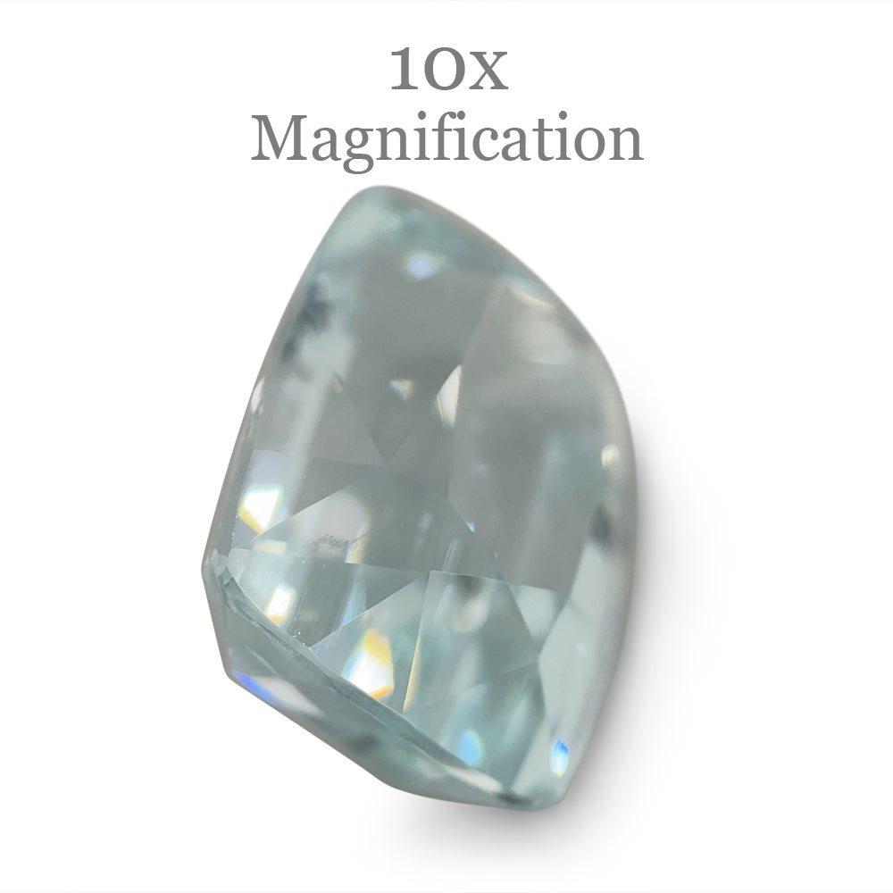 16.1ct Brazilian Cushion Aquamarine, light blue beryl gemstone from SkyJems' premium Canadian gem collection