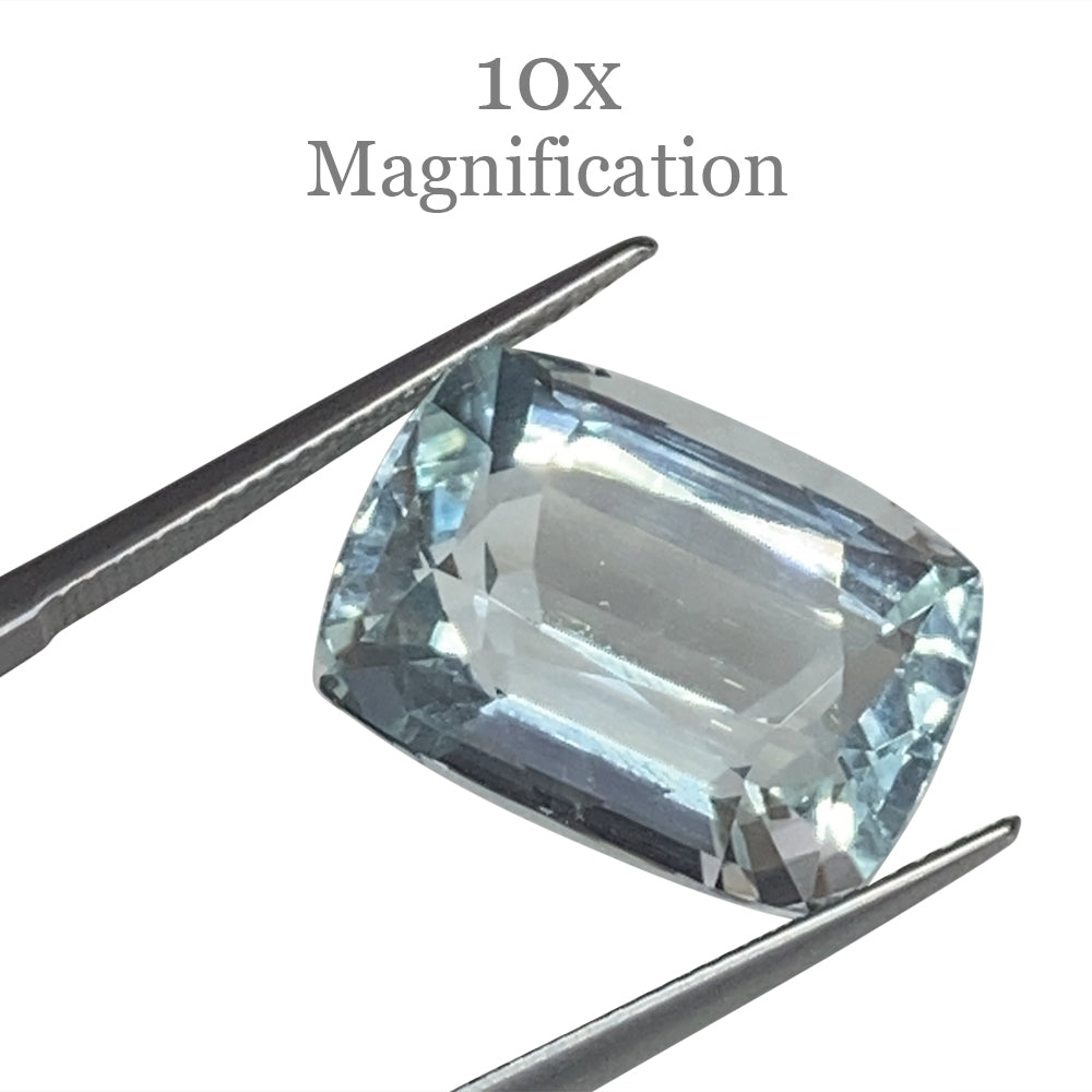 16.1ct Brazilian Cushion Aquamarine, light blue beryl gemstone from SkyJems' premium unheated gem collection
