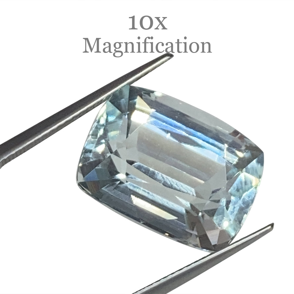 16.1ct Brazilian Cushion Aquamarine, light blue beryl gemstone from SkyJems' premium unheated collection