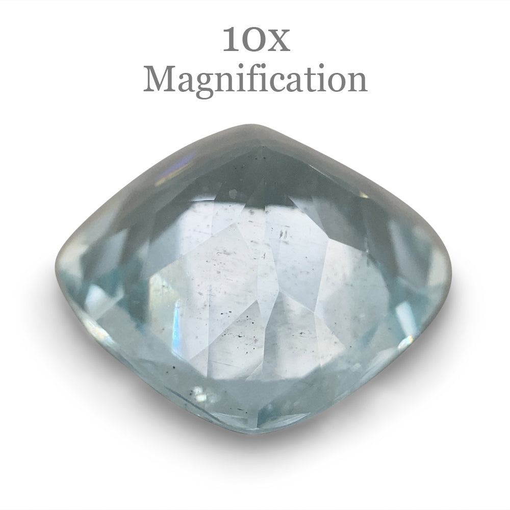 SkyJems 2.65ct Brazilian Blue Cushion Aquamarine Gemstone - Unheated Natural Beryl Loose Stone