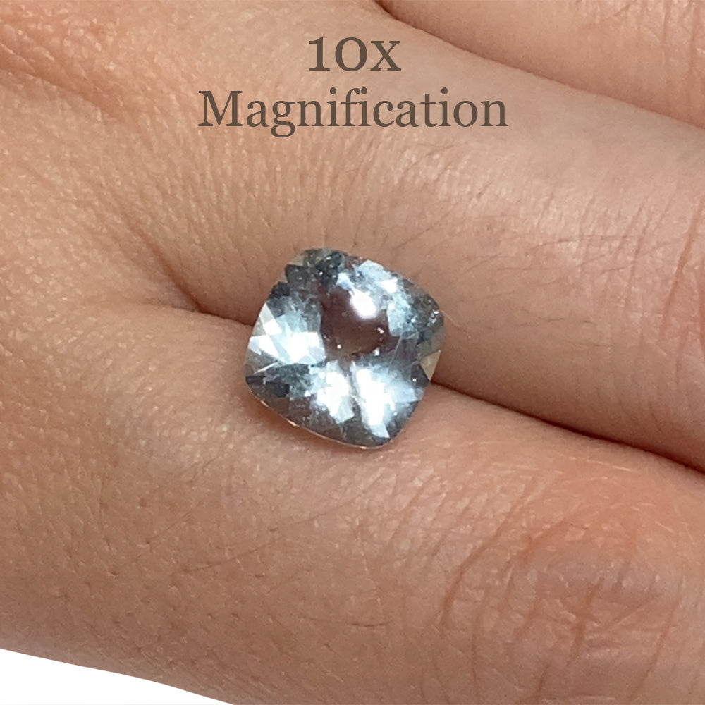 Lustrous 2.65ct Brazilian Blue Cushion Aquamarine from SkyJems, premium unheated beryl gemstone with mixed cut