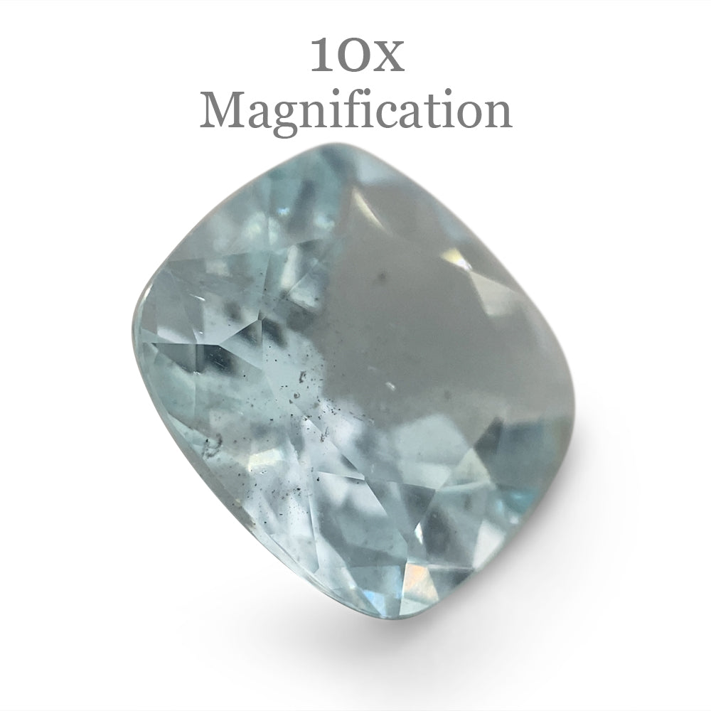 SkyJems 2.65ct Brazilian Blue Cushion Aquamarine - Unheated Natural Beryl Gemstone from Premium Collection